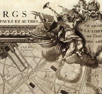 Old Map of Paris 1795 France  | Vintage Poster Wall Art Print |