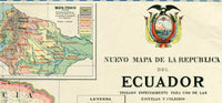 Old Map of Ecuador 1902 Equator Republic Vintage Map | Vintage Poster Wall Art Print |