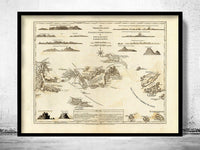 Old Map of Virgin Islands 1775  | Vintage Poster Wall Art Print |