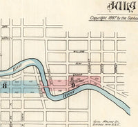 Old Map of Green Bay Wisconsin 1887 Vintage Map | Vintage Poster Wall Art Print |