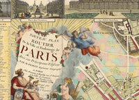 Old Map of Paris 1784 France Vintage Paris Plan  | Vintage Poster Wall Art Print |