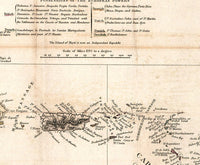 Old Map of Bahamas, Bahama Islands 1831  | Vintage Poster Wall Art Print |