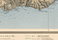 Old Map of Madeira Island  1850 Portugal  | Vintage Poster Wall Art Print |