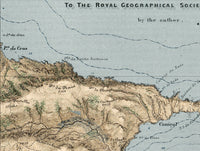 Old Map of Madeira Island  1850 Portugal  | Vintage Poster Wall Art Print |