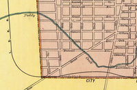 Old Map of Louisville Kentucky 1897 Vintage Map  | Vintage Poster Wall Art Print |