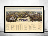 Vintage Poster of Tyrol Austria, Travel Poster Tourism  | Vintage Poster Wall Art Print |