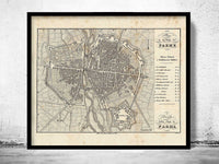 Old Map of Parma Italy 1859 Vintage Map  | Vintage Poster Wall Art Print |