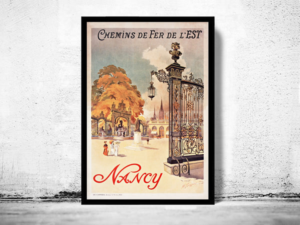 Vintage Poster Nancy France  1907 Travel Poster  | Vintage Poster Wall Art Print |