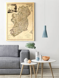 Old Map of Ireland 1797 Beautiful map of Ireland  | Vintage Poster Wall Art Print |