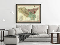 Old Map of Sicily Italy 1799 Vintage Map  | Vintage Poster Wall Art Print |