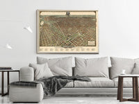 Old Map of Washington Capitol 1923 Vintage Map  | Vintage Poster Wall Art Print |