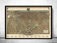 Old Map of Washington Capitol 1923 Vintage Map  | Vintage Poster Wall Art Print |