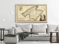 Old Map of Mallorca Island Spain 1773 Mapa Viejo de Mallorca | Vintage Poster Wall Art Print |