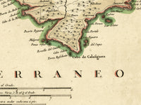 Old Map of Mallorca Island Spain 1773 Mapa Viejo de Mallorca | Vintage Poster Wall Art Print |