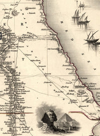 Old Map of Egypt and Arabia, 1800, Antique Vintage  | Vintage Poster Wall Art Print |