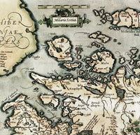 Old Map of Scotland 1602 Sea Monster Vintage Map  | Vintage Poster Wall Art Print |