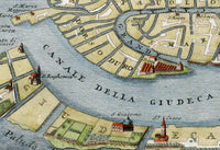 Vintage Old Map of Venice Venetia Venezia , Italy 1720  | Vintage Poster Wall Art Print |