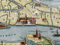 Vintage Old Map of Venice Venetia Venezia , Italy 1720  | Vintage Poster Wall Art Print |