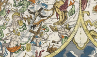Old Celestial Map Astronomy 1750 Planisphere Celeste | Vintage Poster Wall Art Print |