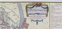 Old Map of  Saint Petersburg, S. Peterbourg Russia 1783 vintage Map  | Vintage Poster Wall Art Print |