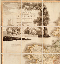 Vintage Map of Ireland 1797 Beautiful Antique map of Ireland  | Vintage Poster Wall Art Print |