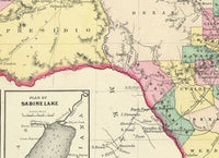 Old Map Texas 1856 United States of America