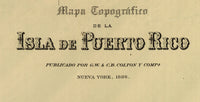 Vintage Old Map of Puerto Rico Island, 1886, Antique map  | Vintage Poster Wall Art Print |