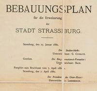 Old Map of Strasbourg Strassburg 1880 France Vintage Map  | Vintage Poster Wall Art Print |