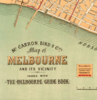 Old Map of Melbourne City 1913 Australia  | Vintage Poster Wall Art Print |