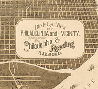 Old Map of Philadelphia 1870 Vintage Map Wall Map