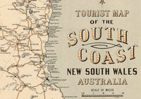 Old Map of New South Wales 1912 Tourist Map Australia  | Vintage Poster Wall Art Print |