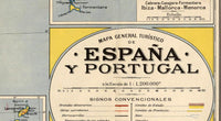 Old Map of Spain 1850  | Vintage Poster Wall Art Print |