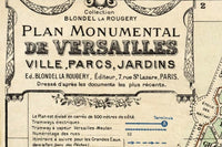Old Map of Versailles  France 1927  | Vintage Poster Wall Art Print |