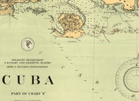 Old Map of Cuba 1898 Vintage Map  | Vintage Poster Wall Art Print |