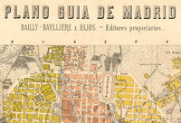 Old Map of Madrid 1905 Spain Espana Vintage Map  | Vintage Poster Wall Art Print |