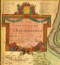 Old Map of Philadelphia 1802  | Vintage Poster Wall Art Print |