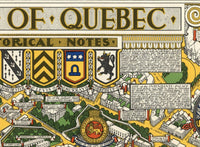 Old Map of Quebec City Canada Vintage Map  | Vintage Poster Wall Art Print |