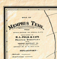 Old map of Memphis Tennessee 1911  | Vintage Poster Wall Art Print |