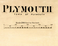 Old Map Plymouth Massachusetts 1897  | Vintage Poster Wall Art Print |