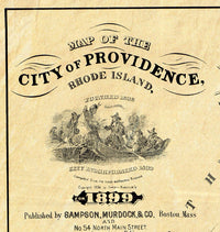 Old Map of Providence 1899 Rhode Island Vintage Map  | Vintage Poster Wall Art Print |