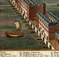 Old View of London , England United Kingdom 1780  | Vintage Poster Wall Art Print |