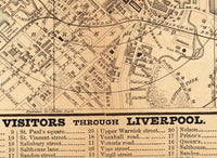 Old Map of Liverpool 1854 England Vintage Map of LiverPool | Vintage Poster Wall Art Print |