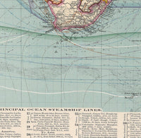 Vintage World Map in 1897 Large Old World Map | Vintage World Map