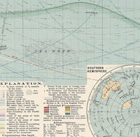 Vintage World Map in 1897 Large Old World Map | Vintage World Map