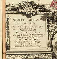 Old Map of Scotland 1778 Vintage Look  | Vintage Poster Wall Art Print |