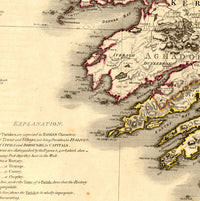 Old Map of Ireland 1797 Beautiful map of Ireland  | Vintage Poster Wall Art Print |