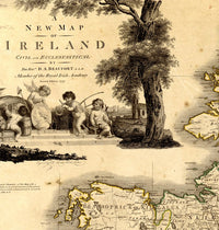 Old Map of Ireland 1797 Beautiful map of Ireland  | Vintage Poster Wall Art Print |