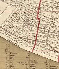 Old map of Saint Louis City St Louis 1870  | Vintage Poster Wall Art Print |