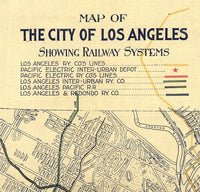 Old Map of Los Angeles 1906  | Vintage Poster Wall Art Print |