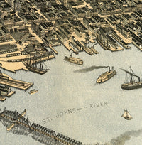 Old Map of Jacksonville Florida 1893